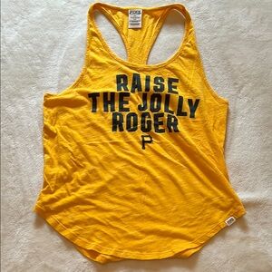 PINK Victoria's Secret Gold and Black Tank Top Athletic Style